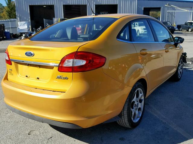 3FADP4CJ7BM101051 - 2011 FORD FIESTA SEL YELLOW photo 4