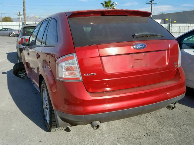 2FMDK48CX7BA65640 - 2007 FORD EDGE SEL RED photo 3