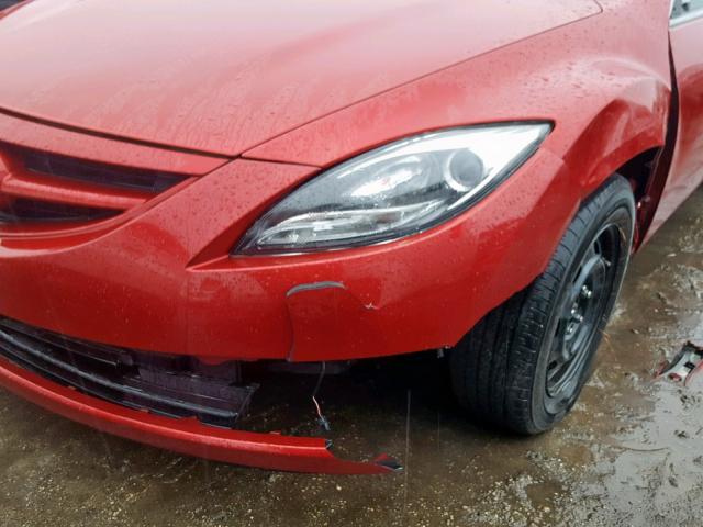 1YVHZ8BH6D5M16244 - 2013 MAZDA 6 SPORT RED photo 9