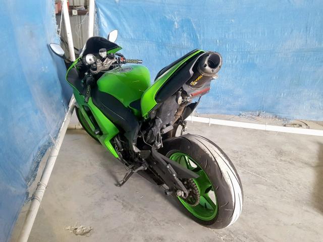 JKAZX4P188A041016 - 2008 KAWASAKI ZX600 P GREEN photo 3