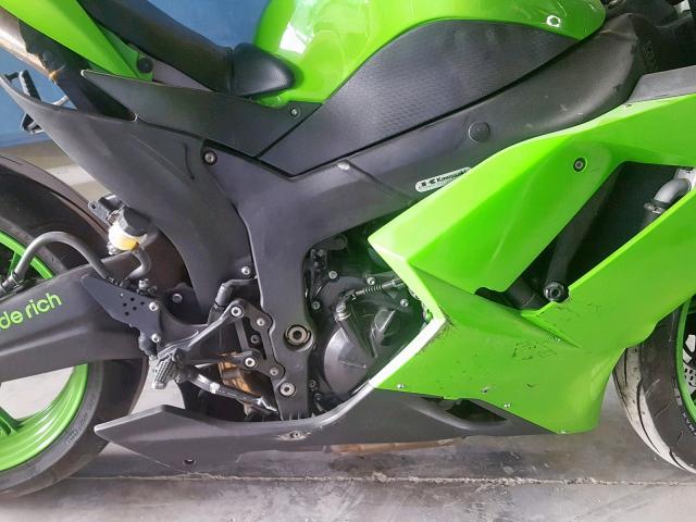 JKAZX4P188A041016 - 2008 KAWASAKI ZX600 P GREEN photo 7