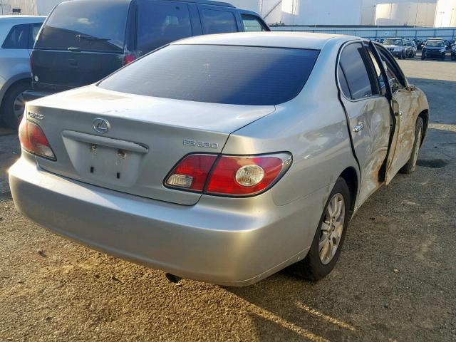 JTHBA30G945020761 - 2004 LEXUS ES 330 SILVER photo 4