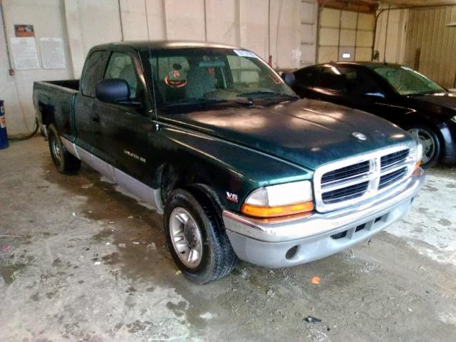 1B7GL22X0WS756257 - 1998 DODGE DAKOTA GREEN photo 1