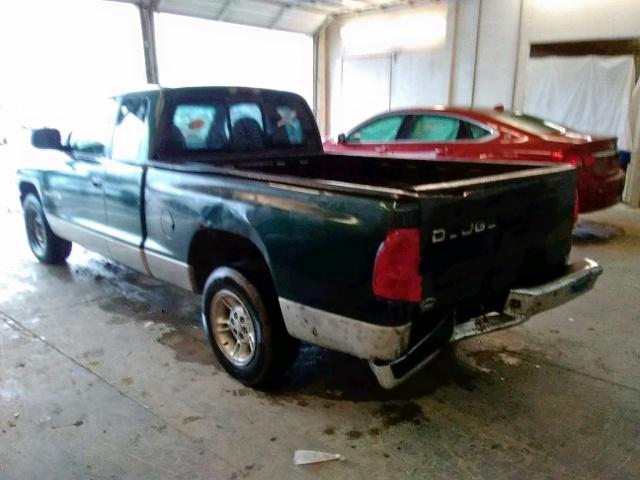 1B7GL22X0WS756257 - 1998 DODGE DAKOTA GREEN photo 3