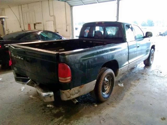 1B7GL22X0WS756257 - 1998 DODGE DAKOTA GREEN photo 4