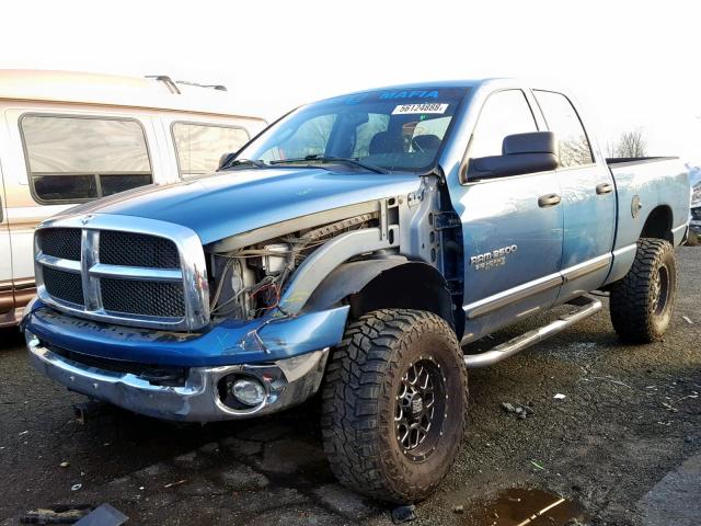 3D7KS28C25G762736 - 2005 DODGE RAM 2500 S Mavi foto 2