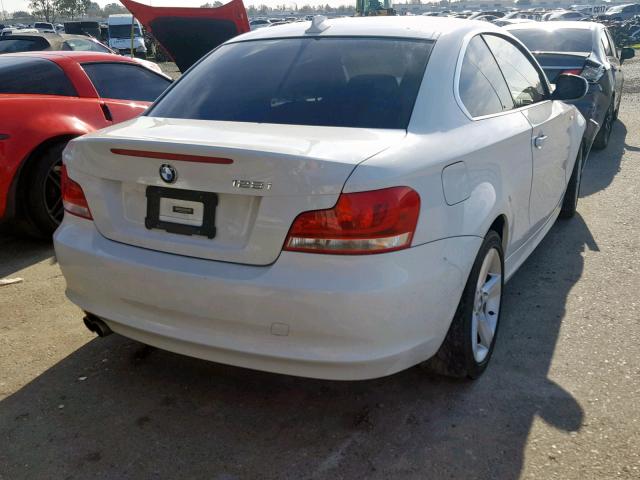 WBAUP7C5XDVP25351 - 2013 BMW 128 I WHITE photo 4