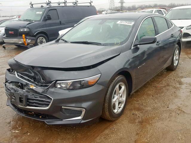 1G1ZB5ST1HF187496 - 2017 CHEVROLET MALIBU LS ნაცრისფერი ფოტო 2