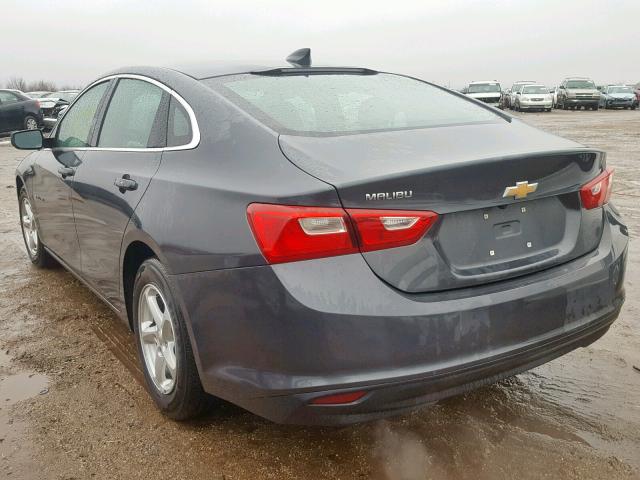 1G1ZB5ST1HF187496 - 2017 CHEVROLET MALIBU LS ნაცრისფერი ფოტო 3
