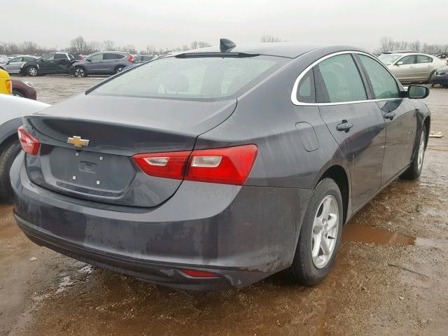 1G1ZB5ST1HF187496 - 2017 CHEVROLET MALIBU LS ნაცრისფერი ფოტო 4