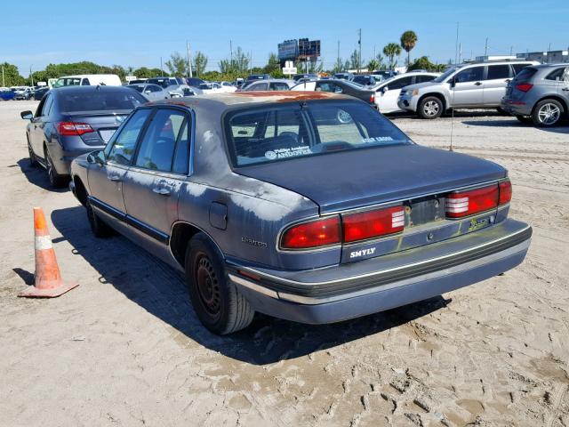 1G4HP52LXSH496265 - 1995 BUICK LESABRE CU BLUE photo 3