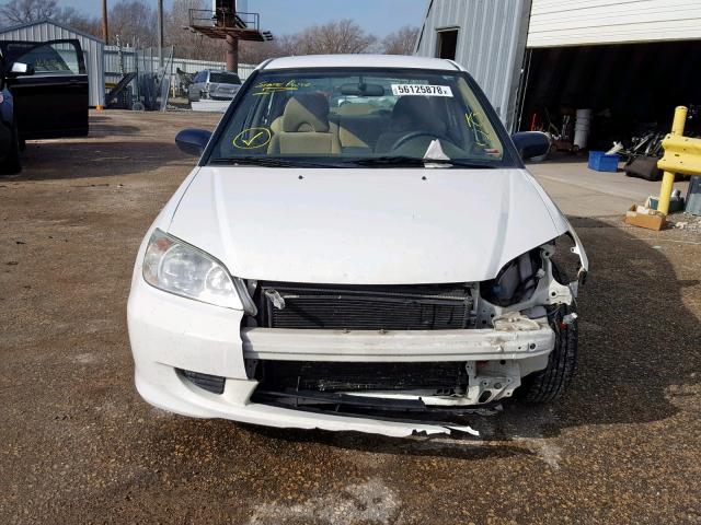 1HGES16315L018554 - 2005 HONDA CIVIC DX V WHITE photo 9