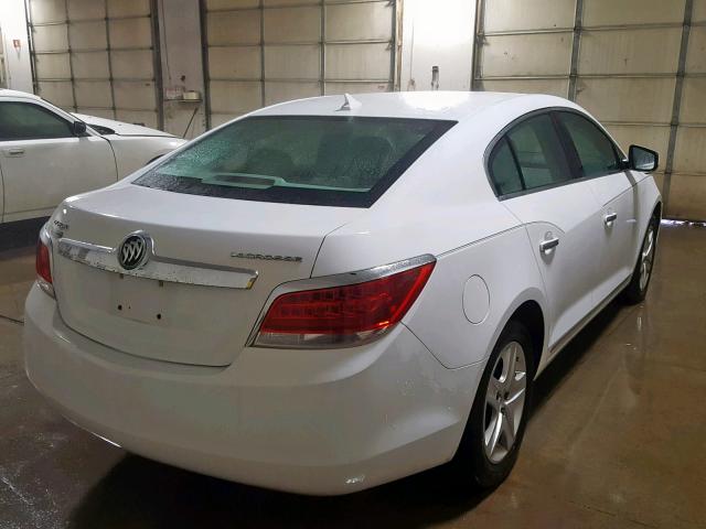 1G4GB5EG8AF137614 - 2010 BUICK LACROSSE C WHITE photo 4