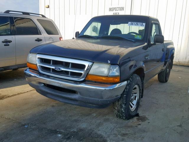 1FTYR10C5XPB12304 - 1999 FORD RANGER BLUE photo 2