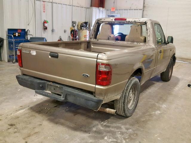 1FTYR10D54PA06861 - 2004 FORD RANGER TAN photo 4