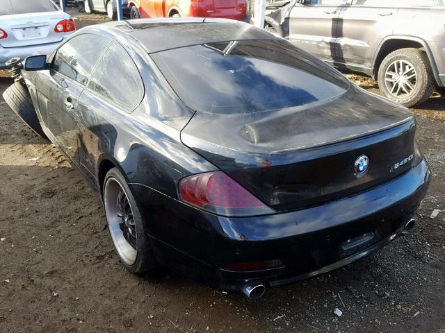 WBAEH73485B215964 - 2005 BMW 645 CI AUT BLACK photo 3