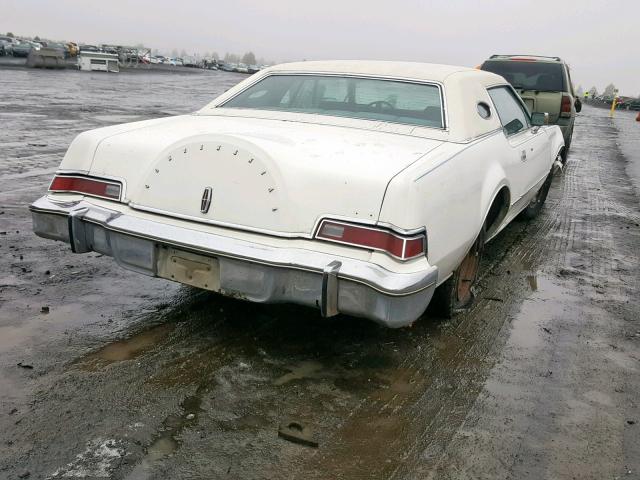 4Y89A803329 - 1974 LINCOLN CONTINENTL WHITE photo 4