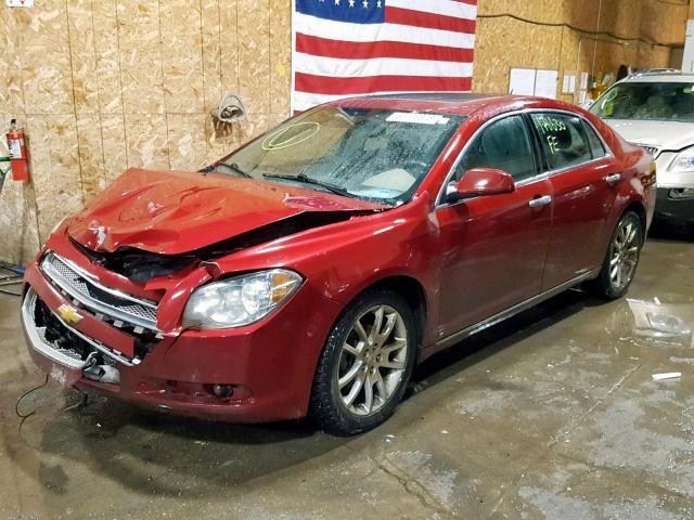 1G1ZK57789F191252 - 2009 CHEVROLET MALIBU LTZ MAROON photo 2