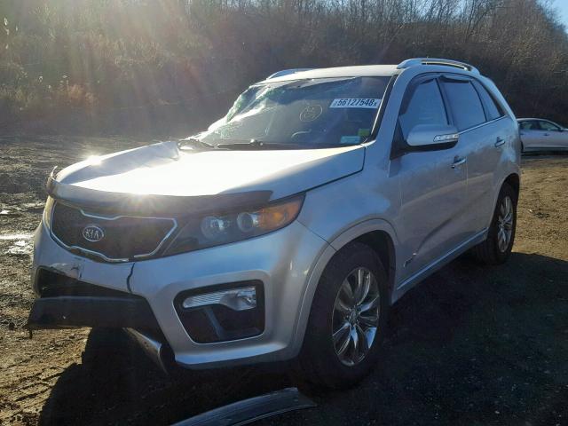 5XYKWDA25BG122431 - 2011 KIA SORENTO SX SILVER photo 2