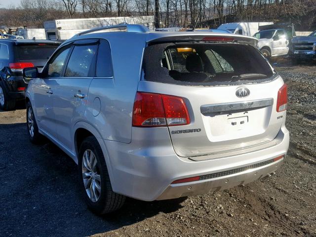 5XYKWDA25BG122431 - 2011 KIA SORENTO SX SILVER photo 3