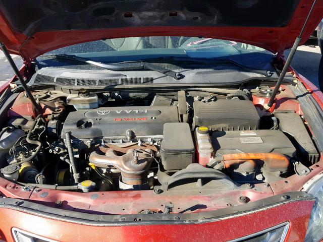 4T1BB46K79U073466 - 2009 TOYOTA CAMRY HYBR RED photo 7