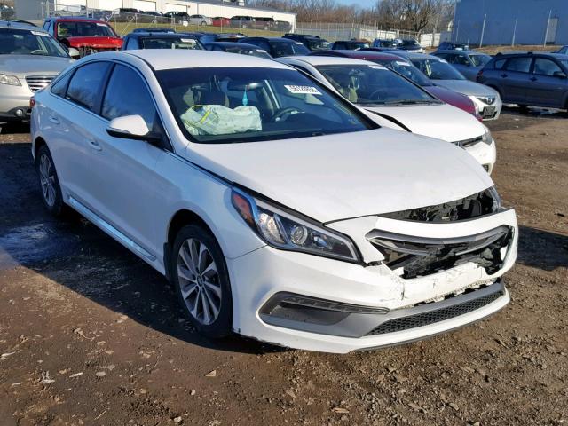 5NPE34AF7FH141800 - 2015 HYUNDAI SONATA SPO WHITE photo 1