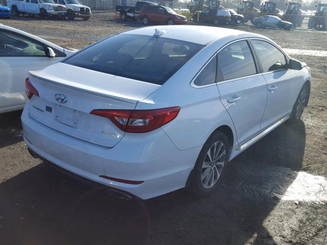 5NPE34AF7FH141800 - 2015 HYUNDAI SONATA SPO WHITE photo 4