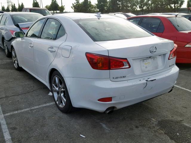 JTHBK262392089294 - 2009 LEXUS IS 250 WHITE photo 3