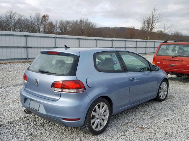WVWMM7AJ1BW313676 - 2011 VOLKSWAGEN GOLF BLUE photo 4
