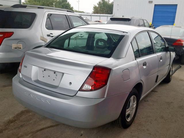 1G8AG52F05Z141128 - 2005 SATURN ION LEVEL SILVER photo 4