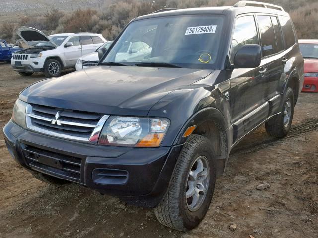 JA4MW31R92J022732 - 2002 MITSUBISHI MONTERO XL BLACK photo 2