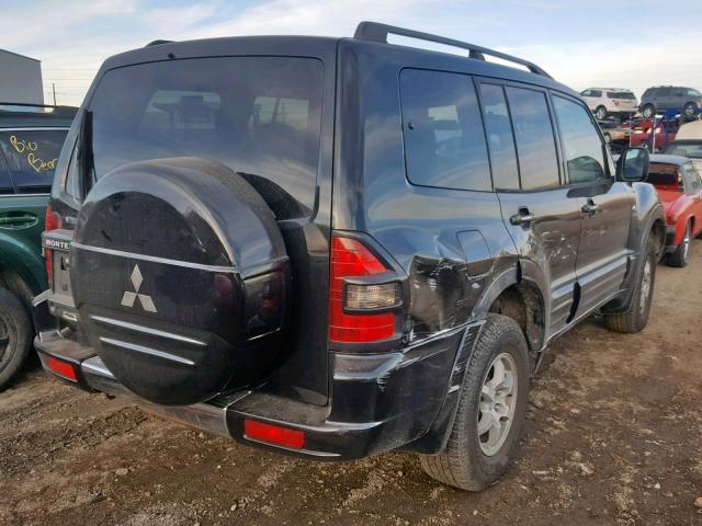 JA4MW31R92J022732 - 2002 MITSUBISHI MONTERO XL BLACK photo 4