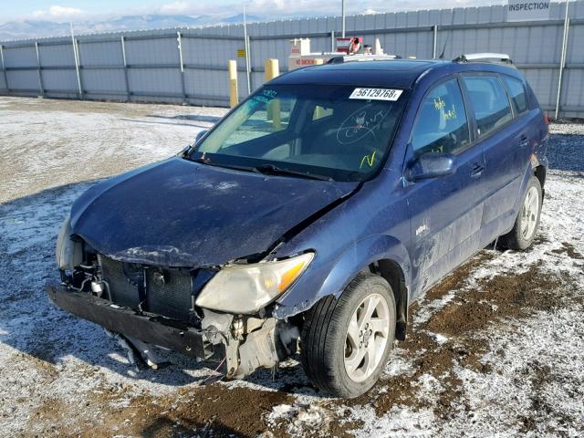 5Y2SM63855Z421426 - 2005 PONTIAC VIBE BLUE photo 2