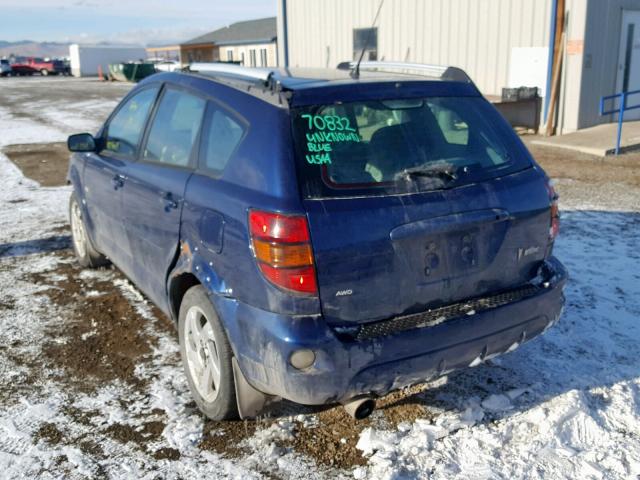 5Y2SM63855Z421426 - 2005 PONTIAC VIBE BLUE photo 3