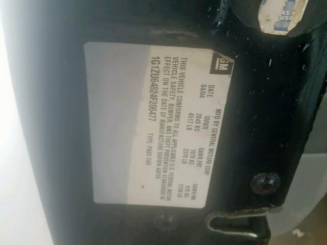 1G1ZU64824F206477 - 2004 CHEVROLET MALIBU MAX Negro foto 10