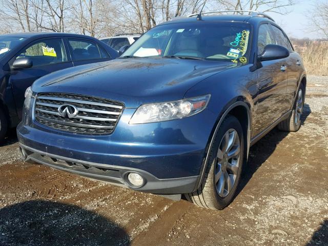 JNRAS08W85X201182 - 2005 INFINITI FX35 BLUE photo 2