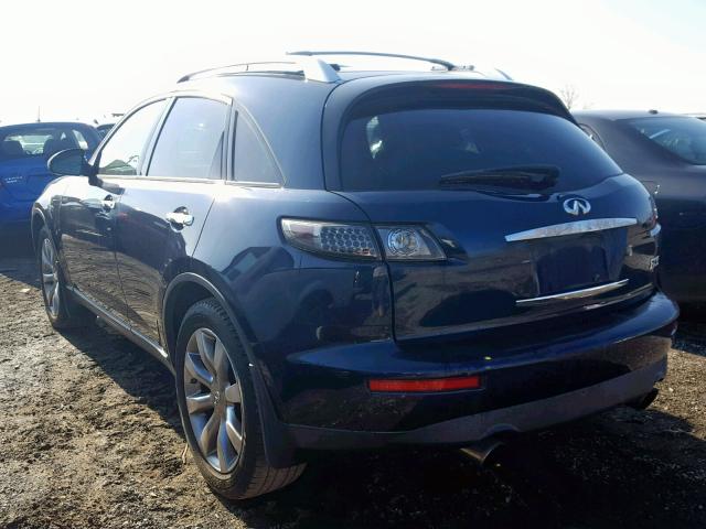 JNRAS08W85X201182 - 2005 INFINITI FX35 BLUE photo 3