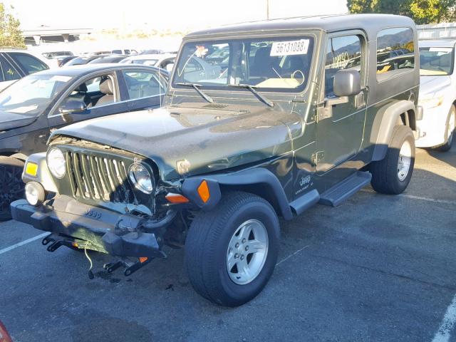 1J4FA44S86P766191 - 2006 JEEP WRANGLER / GREEN photo 2