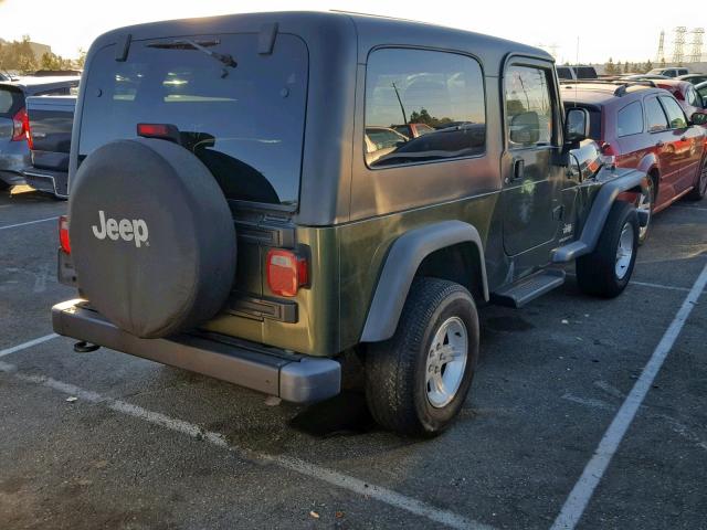 1J4FA44S86P766191 - 2006 JEEP WRANGLER / GREEN photo 4