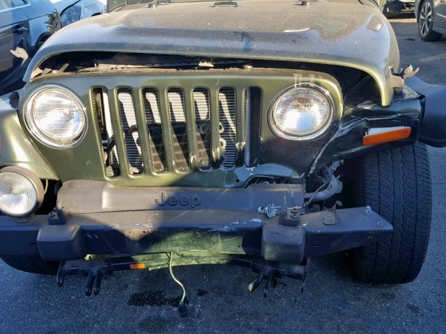 1J4FA44S86P766191 - 2006 JEEP WRANGLER / GREEN photo 9