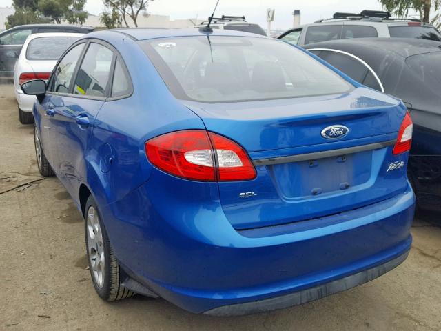 3FADP4CJ9BM181338 - 2011 FORD FIESTA SEL BLUE photo 3