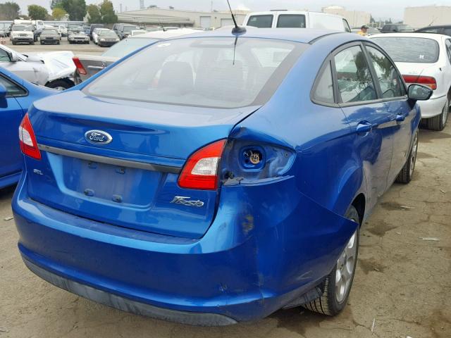 3FADP4CJ9BM181338 - 2011 FORD FIESTA SEL BLUE photo 4