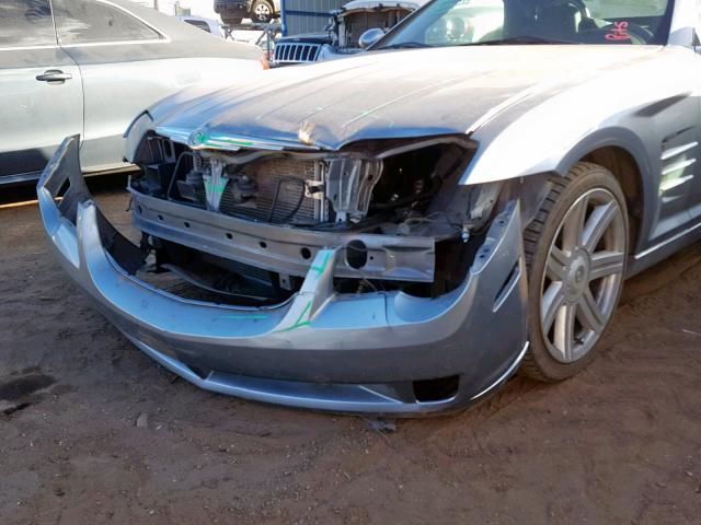 1C3AN65L26X062662 - 2006 CHRYSLER CROSSFIRE GRAY photo 9