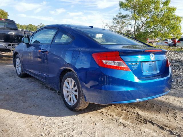 2HGFG3B11CH532209 - 2012 HONDA CIVIC EXL BLUE photo 3