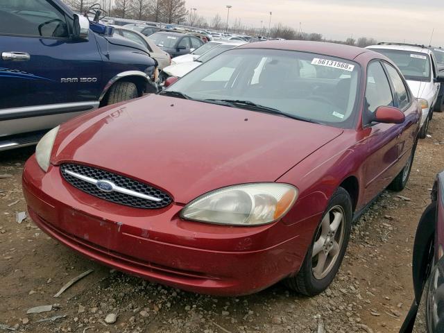 1FAFP55U43G262779 - 2003 FORD TAURUS SES MAROON photo 2