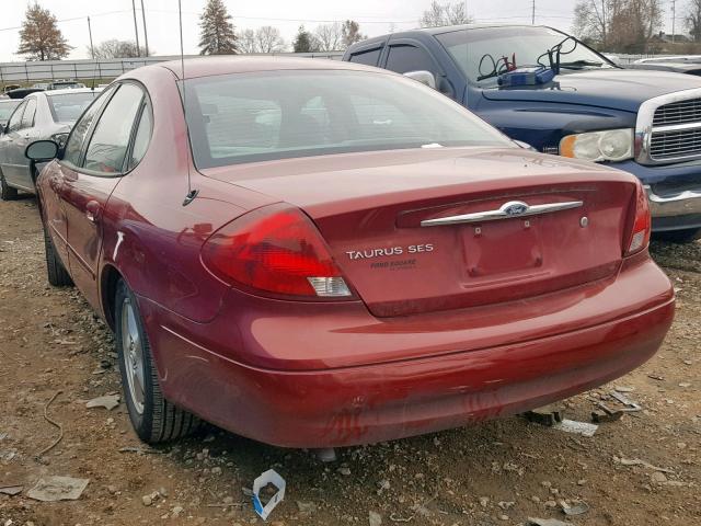 1FAFP55U43G262779 - 2003 FORD TAURUS SES MAROON photo 3