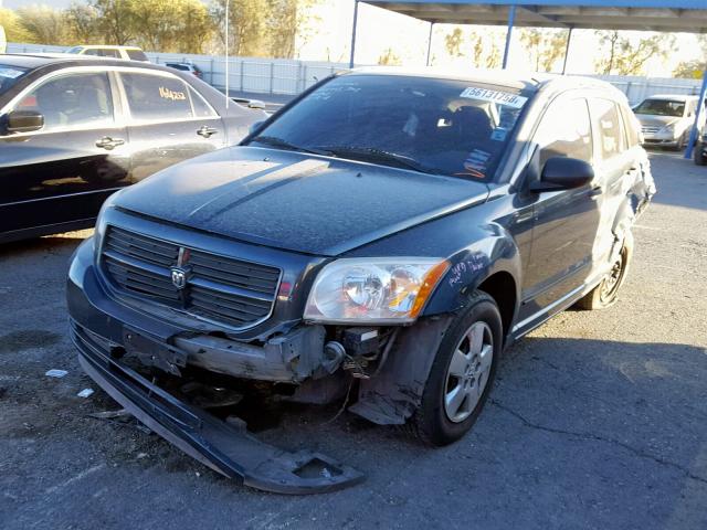 1B3HB28B97D233359 - 2007 DODGE CALIBER BLACK photo 2