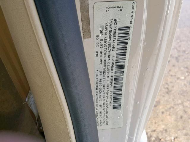 3VWEW31C77M508159 - 2007 VOLKSWAGEN NEW BEETLE Krem foto 10