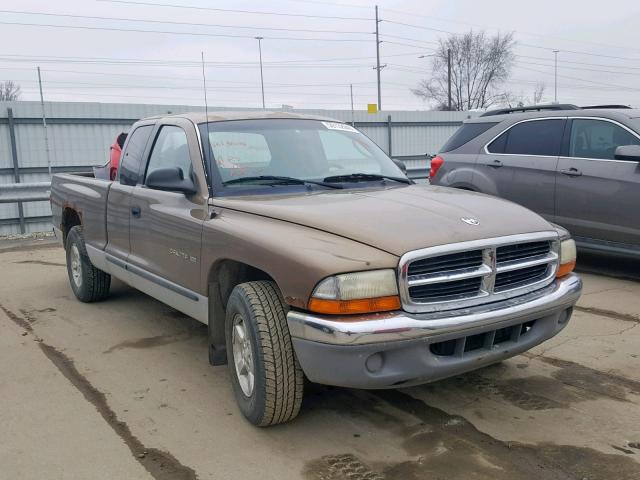 1B7GL22X01S170635 - 2001 DODGE DAKOTA TAN photo 1