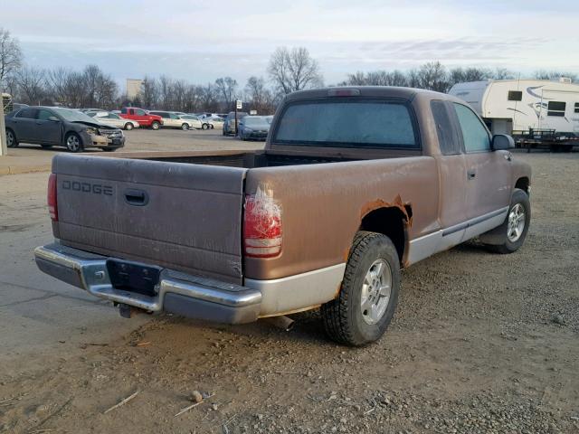 1B7GL22X01S170635 - 2001 DODGE DAKOTA TAN photo 4